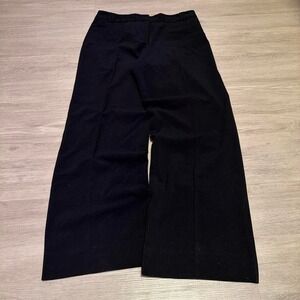 28x27 Black Baggy Wide Leg Pleated Dress Pants Y2K Grunge Vintage 2000s